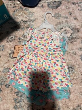 Toddler Heart Print romper Set